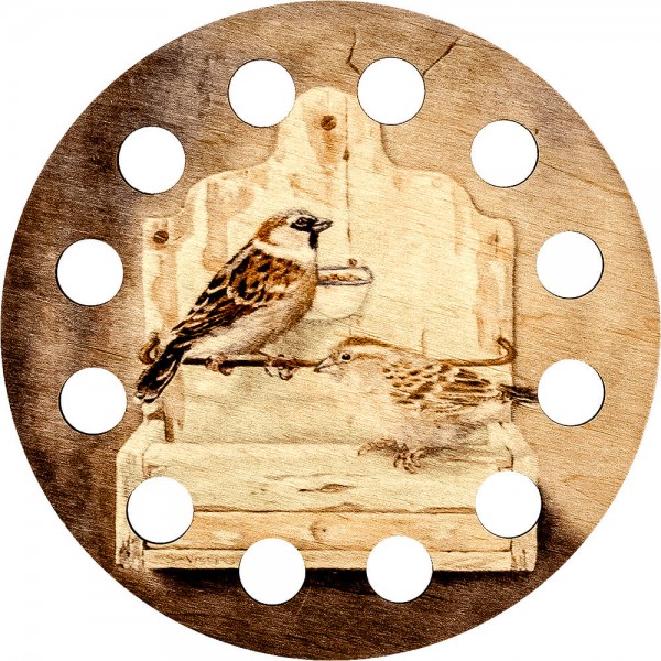 Lonjew Sparrow Thread Embroidery Bird Art Decor LLZ-001(М-2) 
