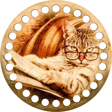 Lonjew Cat Designed Wooden Thread Organizer Floss Craft Storage Yarn Organizer LLZ-002(М-1)