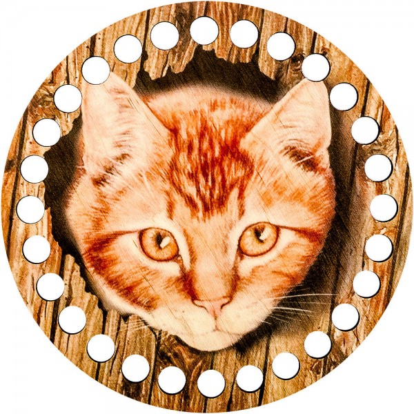 Lonjew Illustrated Cute Cat Designed Wooden Thread Organizer LLZ-002(М-5) 