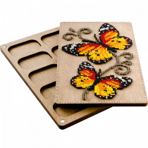Lonjew Butterfly Pattern Covered Organizer for Beaded Embroidery LLZB-071