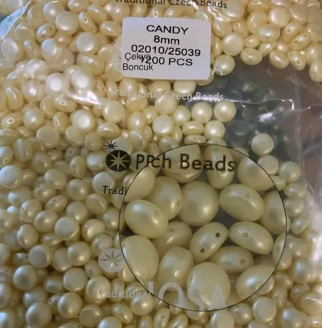 Preciosa Candy Beads 8mm 02010-25039 50 Pcs