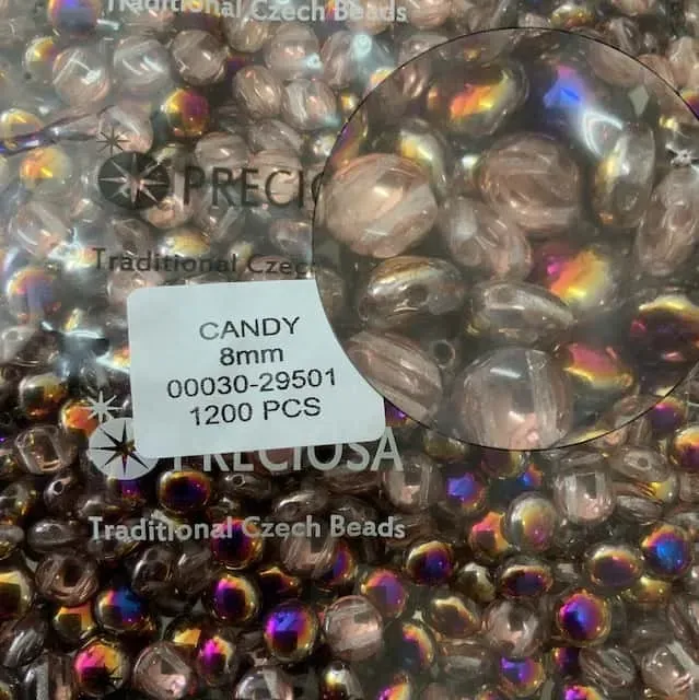 Preciosa Candy Beads 8mm 00030-29501 50 Pcs