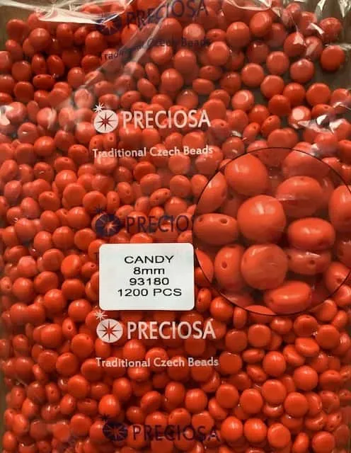Preciosa Candy Beads 8mm 93180 50 Pcs
