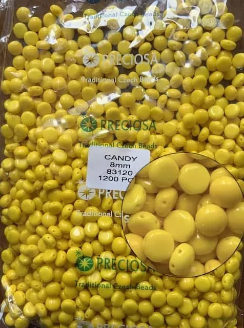 Preciosa Candy Beads 8mm 83120 50 Pcs