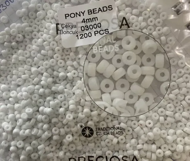 Preciosa Pony Beads 03000 4mm 200 Pcs