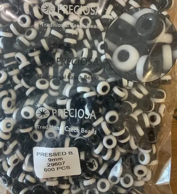 Preciosa Pressed Beads 29607 9mm 100 Pcs
