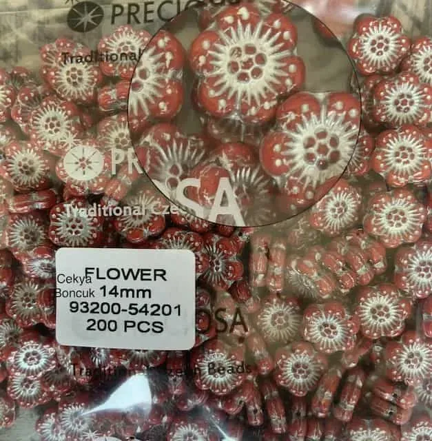 Preciosa Flower Beads 93200-54201 14mm 25 Pcs