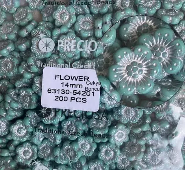 Preciosa Flower Beads 63130-54201 14mm 25 Pcs