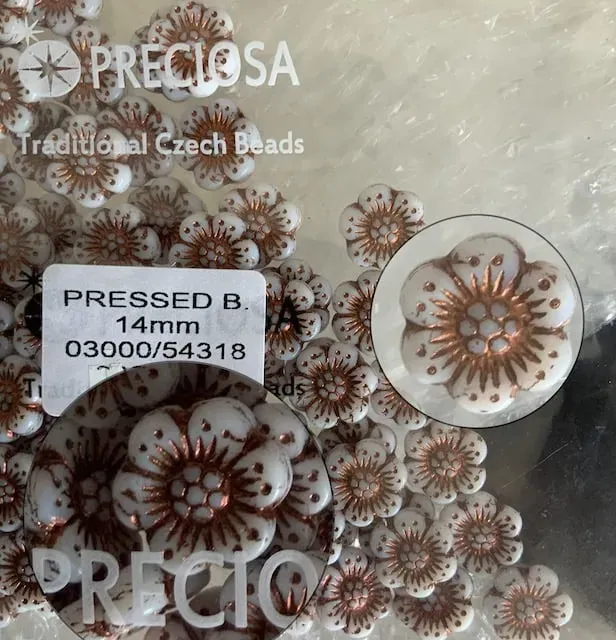 Preciosa Flower Beads 03000-54318 14mm 25 Pcs