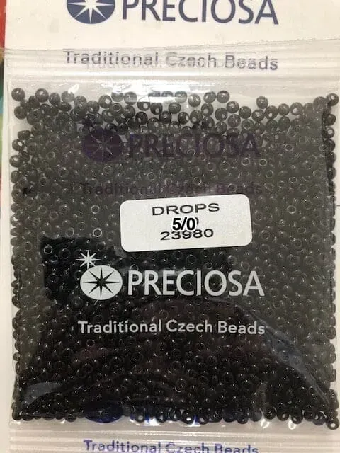 Preciosa Drops Beads 23980 5/0 3.5 Oz