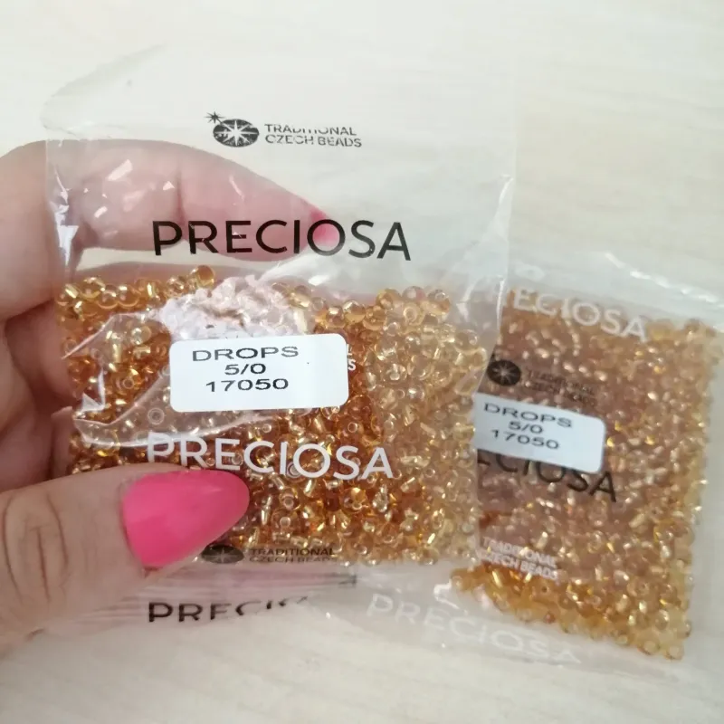 Preciosa Drops Beads 17050 5/0  3.5 Oz 2