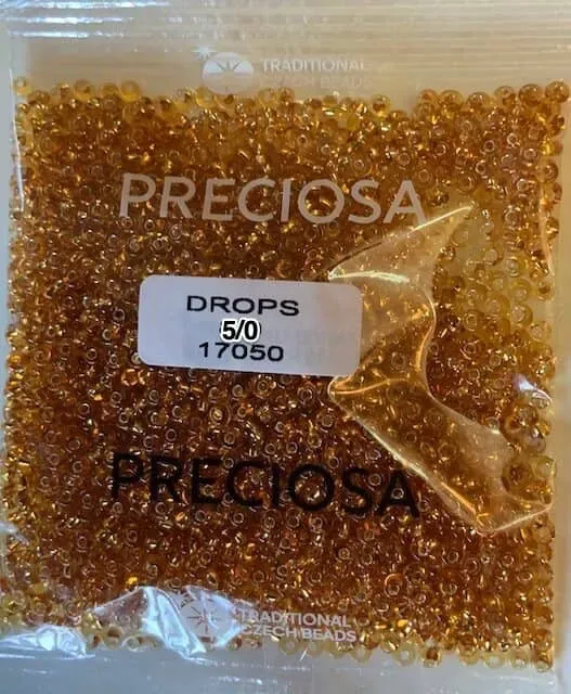 Preciosa Drops Beads 17050 5/0  3.5 Oz 6