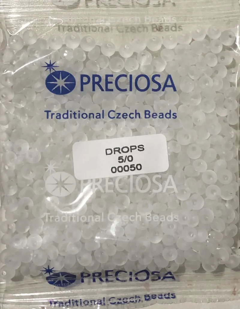 Preciosa Drops Beads 00050 5/0 3.5 Oz