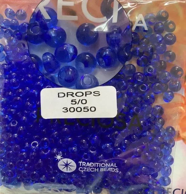 Preciosa Drops Beads 30050 5/0 3.5 Oz