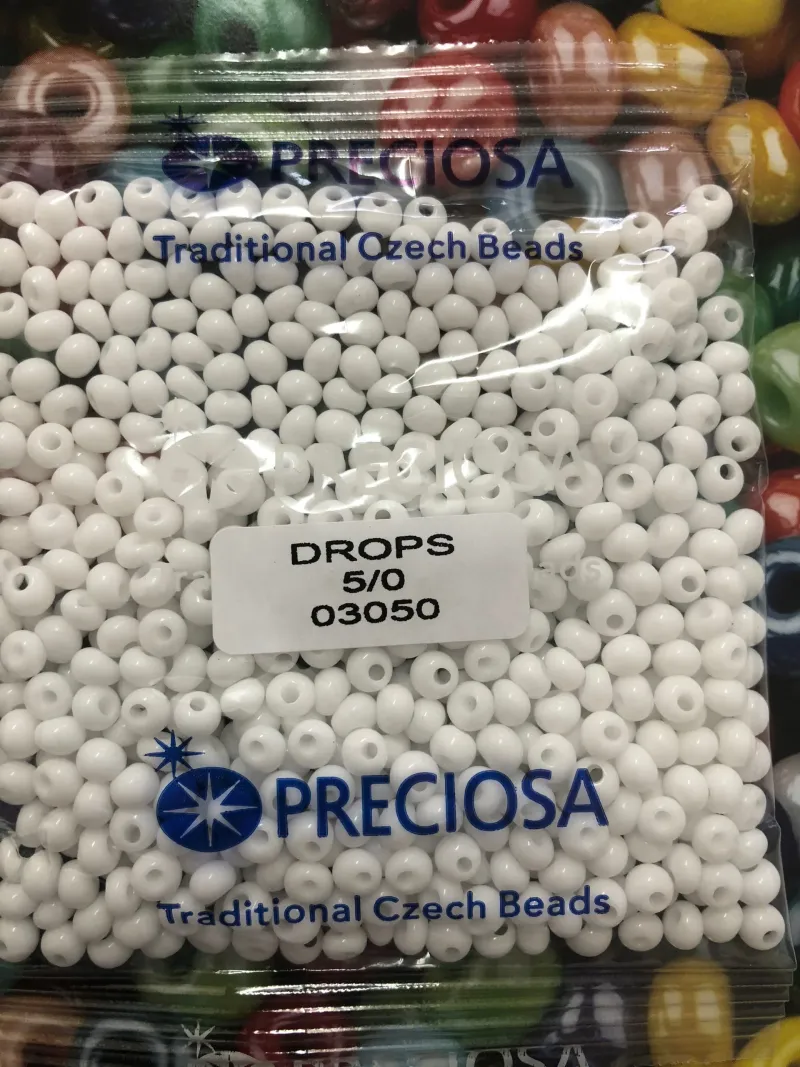 Preciosa Drops Beads 03050 5/0 3.5 Oz