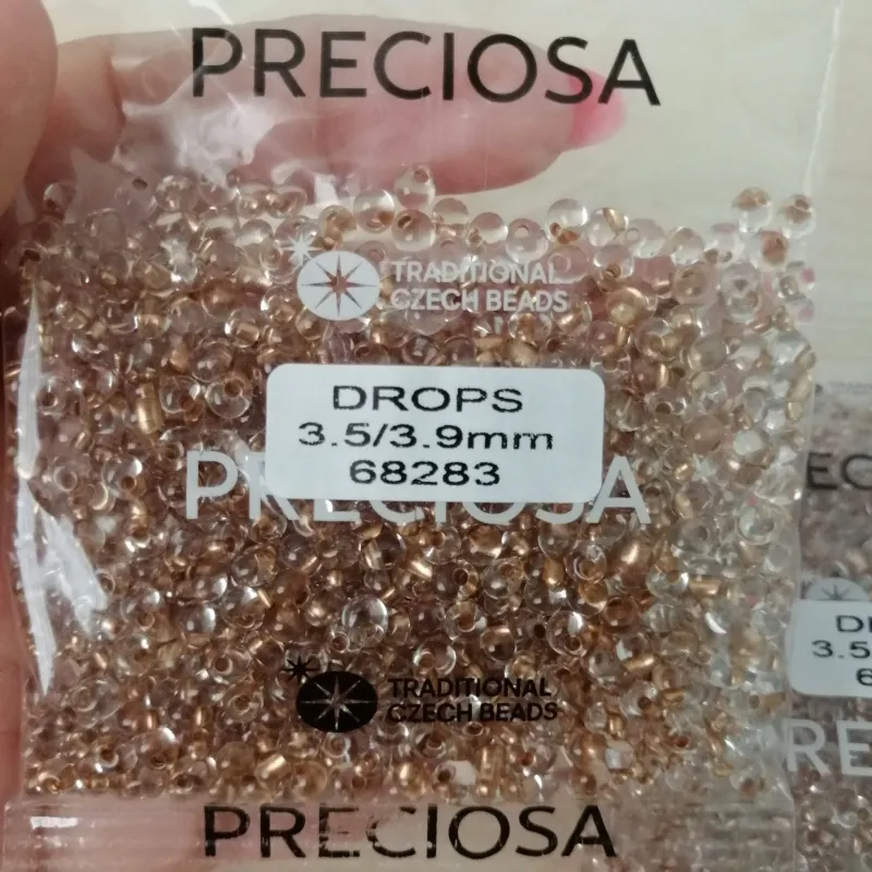 Preciosa Drops Beads 68283 3.5/3.9MM 3.5 Oz 4