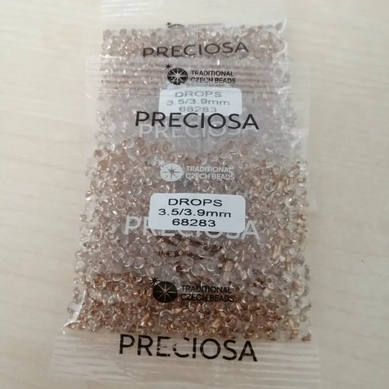 Preciosa Drops Beads 68283 3.5/3.9MM 3.5 Oz 8