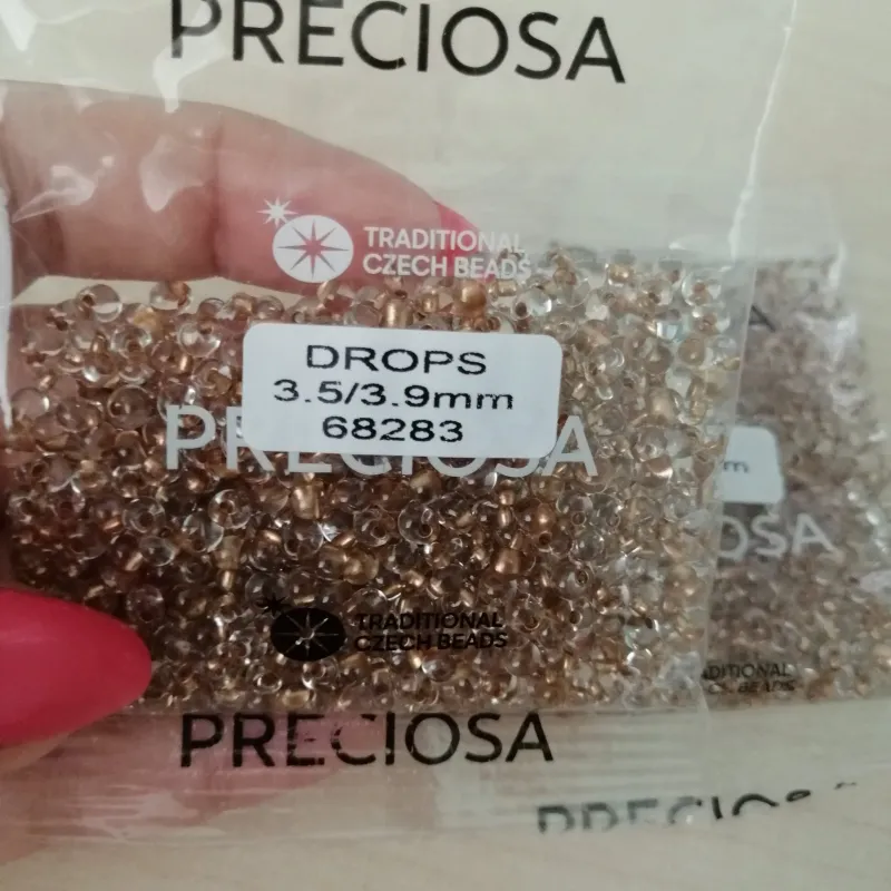 Preciosa Drops Beads 68283 3.5/3.9MM 3.5 Oz 9