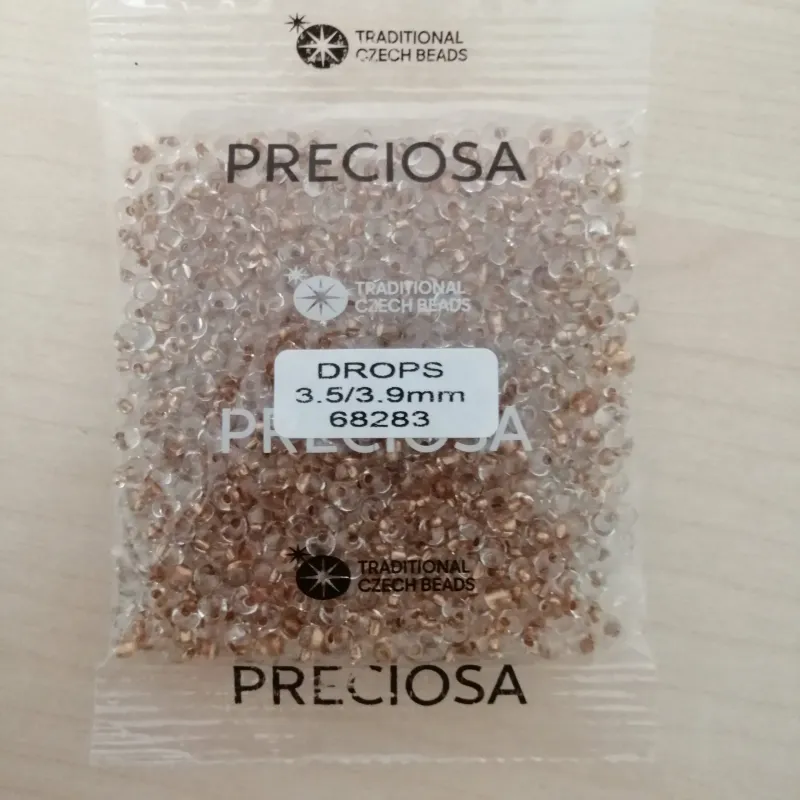 Preciosa Drops Beads 68283 3.5/3.9MM 3.5 Oz
