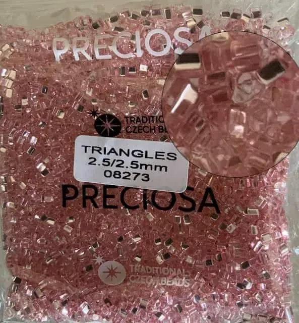 Preciosa Triangle Beads 08273 2.5x2.5mm 3.5 oz