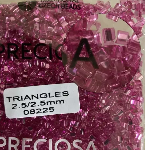 Preciosa Triangle Beads 08225 2.5x2.5mm 3.5 oz