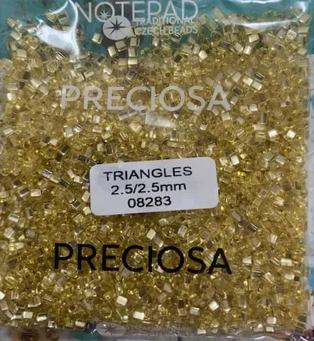 Preciosa Triangle Beads 08283 2.5x2.5mm 3.5 oz