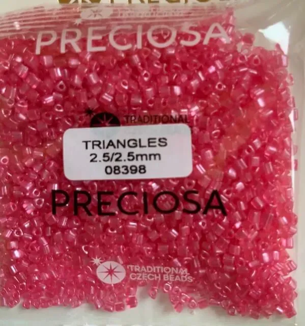 Preciosa Triangle Beads 08398 2.5x2.5mm 3.5 oz 3