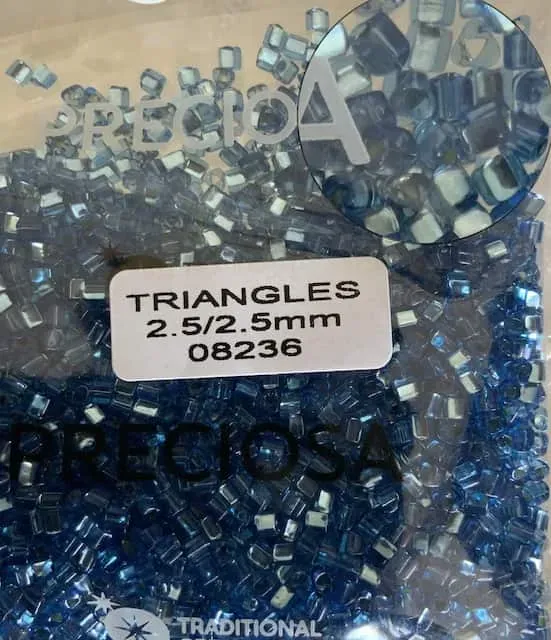 Preciosa Triangle Beads 08236 2.5x2.5mm 50 gr. 1.7 Oz 3