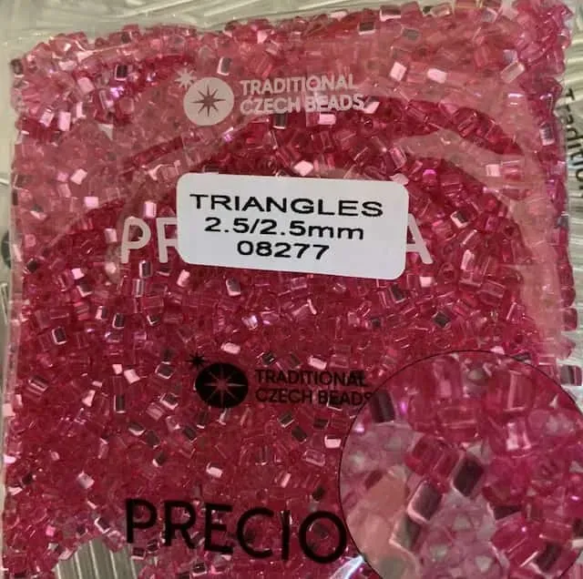 Preciosa Triangle Beads 08277 2.5x2.5mm 3.5 oz