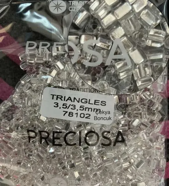 Preciosa Triangle Beads 78102 3.5x3.5mm 3.5 oz