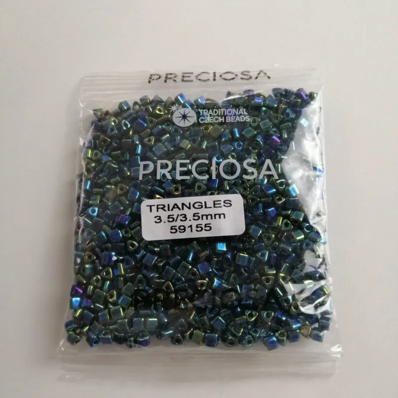 Preciosa Triangle Beads 59155 3.5x3.5mm  3.5 oz 4