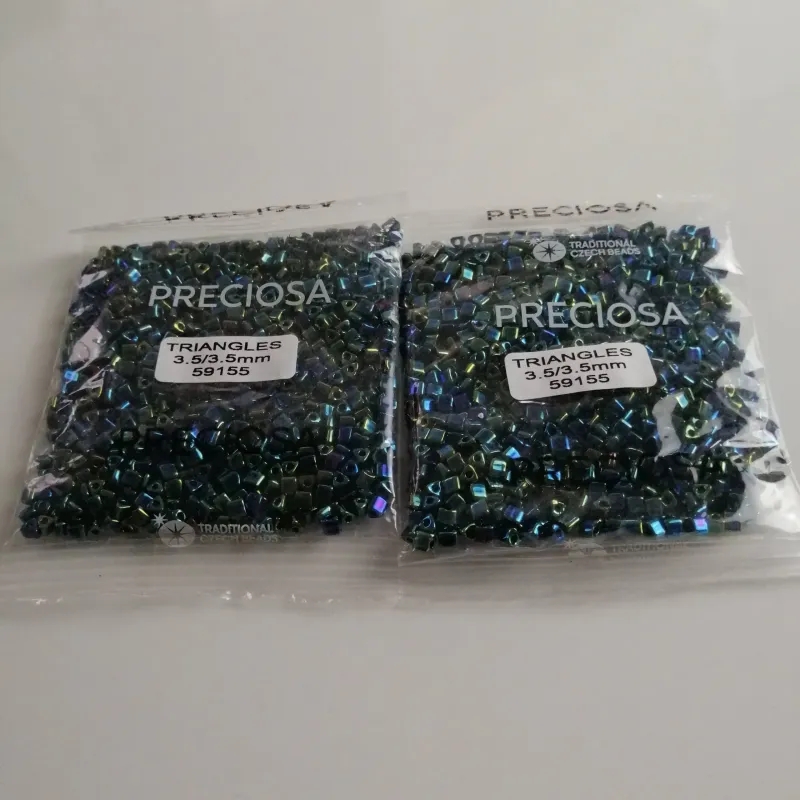 Preciosa Triangle Beads 59155 3.5x3.5mm  3.5 oz 5