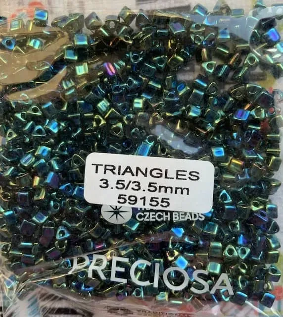 Preciosa Triangle Beads 59155 3.5x3.5mm  3.5 oz 7