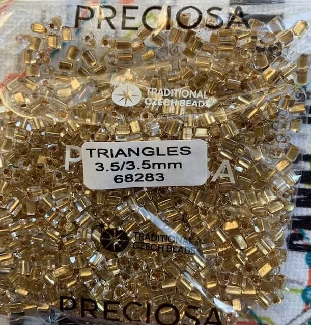 Preciosa Triangle Beads 68283 3.5x3.5mm 3.5 oz