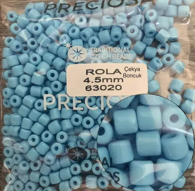 Preciosa Rola Beads 63020 4.5mm 3.5 Oz
