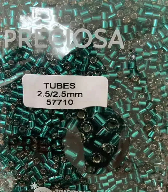 Preciosa Tubes Beads 57710 2.5x2.5mm 3.5 Oz