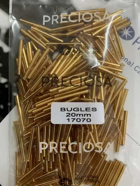 Preciosa Bugles Beads 17070 20mm 3.5 Oz
