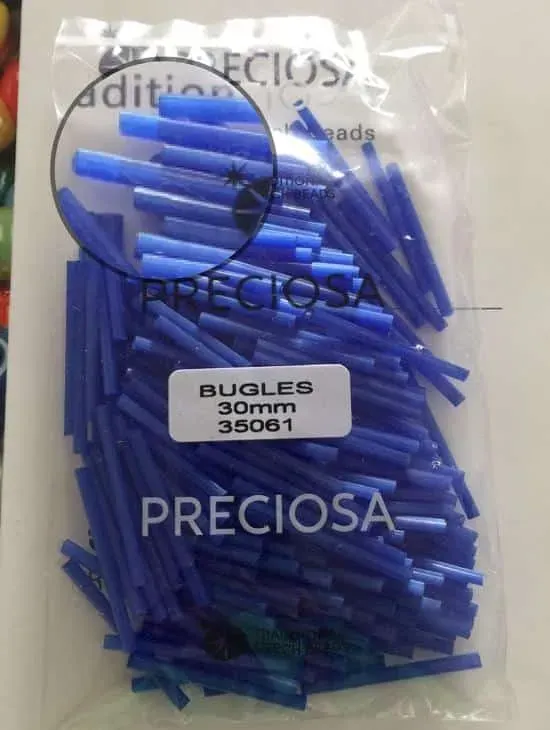 Preciosa Bugles Beads 35061 30mm 3.5 Oz