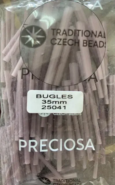 Preciosa Bugles Beads 25041 35mm 3.5 Oz