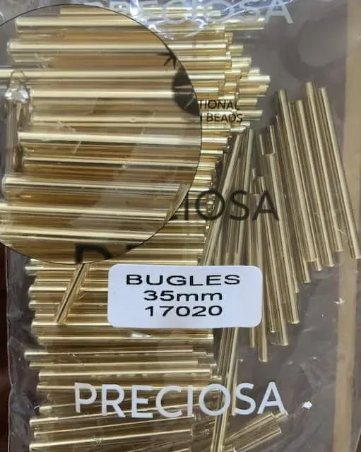 Preciosa Bugles Beads 17020 35mm 3.5 Oz