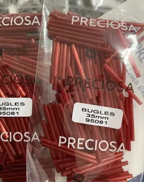 Preciosa Bugles Beads 95081 35mm 3.5 Oz