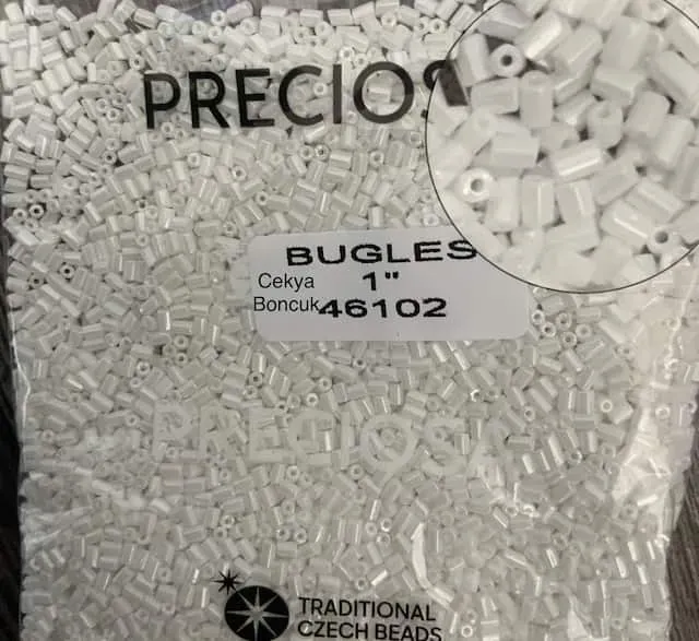 Preciosa Bugles Hexagon Beads 46102 1" 3.5 Oz