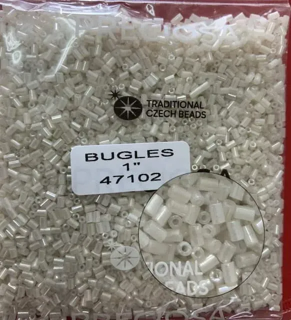 Preciosa Bugles Beads 47102 1" 3.5 Oz