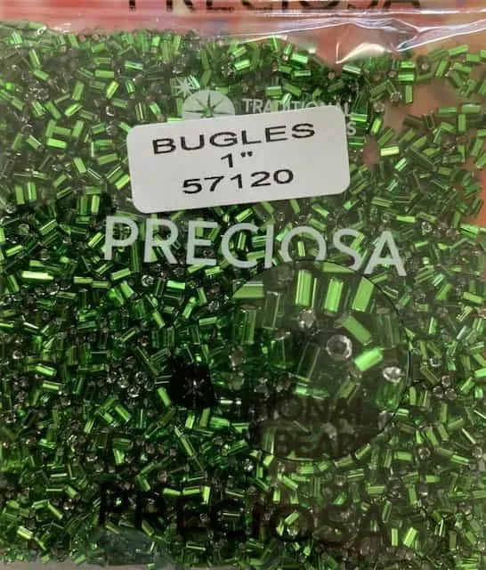Preciosa Bugles Beads 57120 1" 3.5 Oz Square