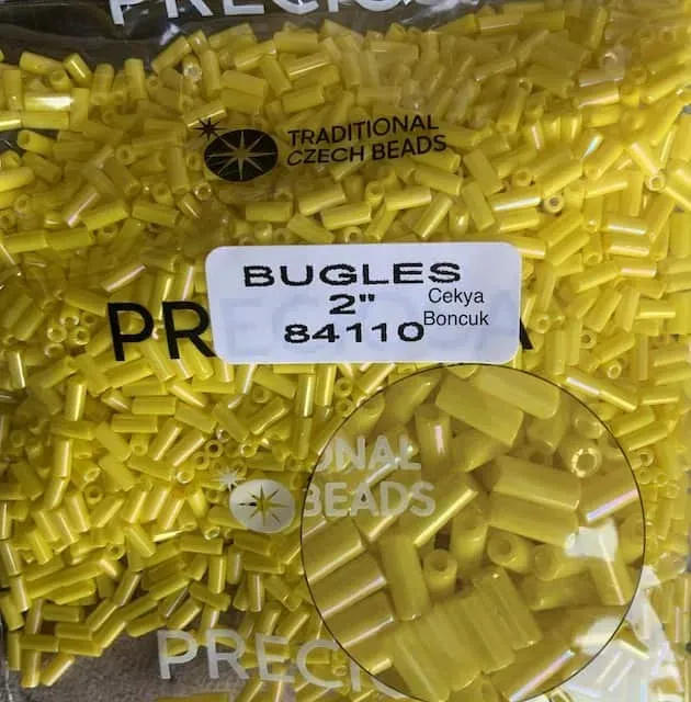 Preciosa Bugles Beads 84110 2" 3.5 Oz