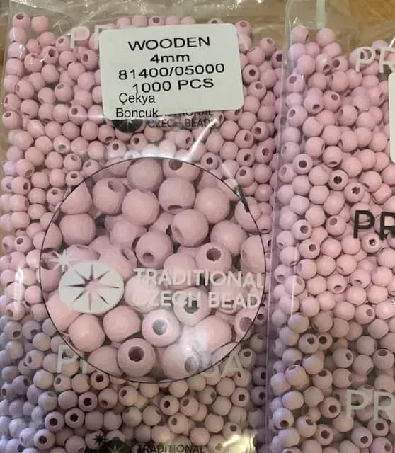 Preciosa Wooden Beads 81400-05000 4mm 50 Pcs
