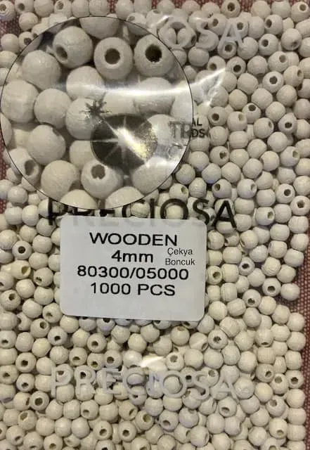 Preciosa Wooden Beads 80300-05000 4mm 50 Pcs