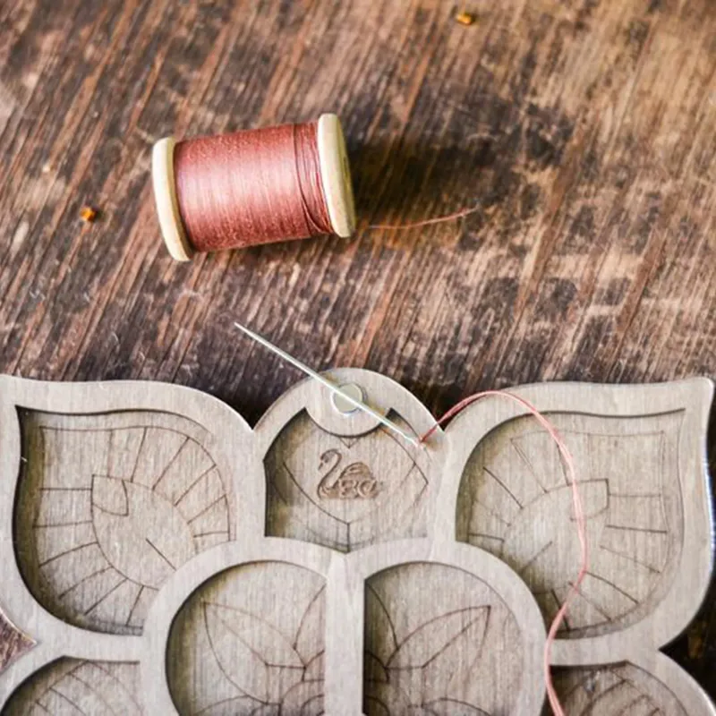 Lonjew Wood Bead Box With Lid And Needle Magnet 8