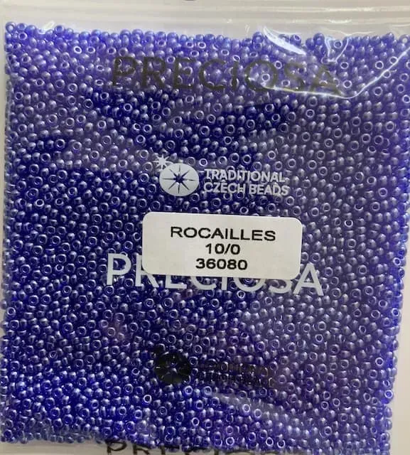 Preciosa Round Seed Beads 36080 10/0 3.5 Oz