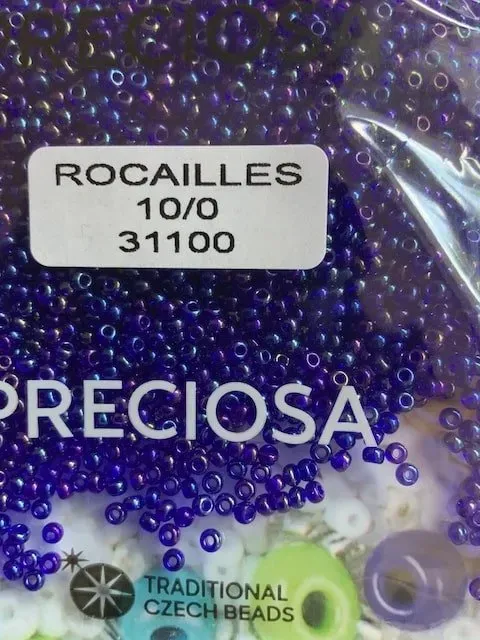 Preciosa Round Seed Beads 31100 10/0 3.5 Oz